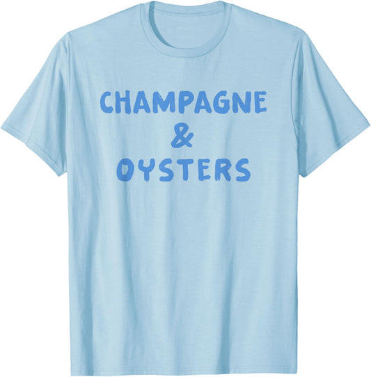 Champagne & Oysters X Delicious Champion & Outside T-Shirt - T-Shirt | Light Blue