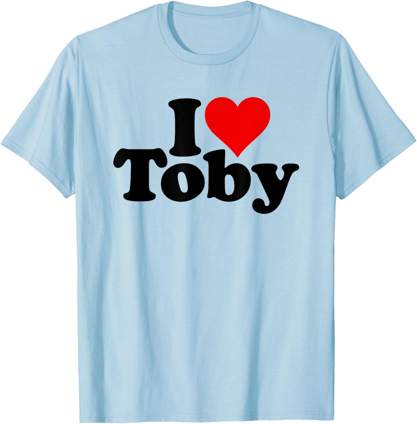 I Love Heart Toby Tobias T-Shirt - T-Shirt | Light Blue