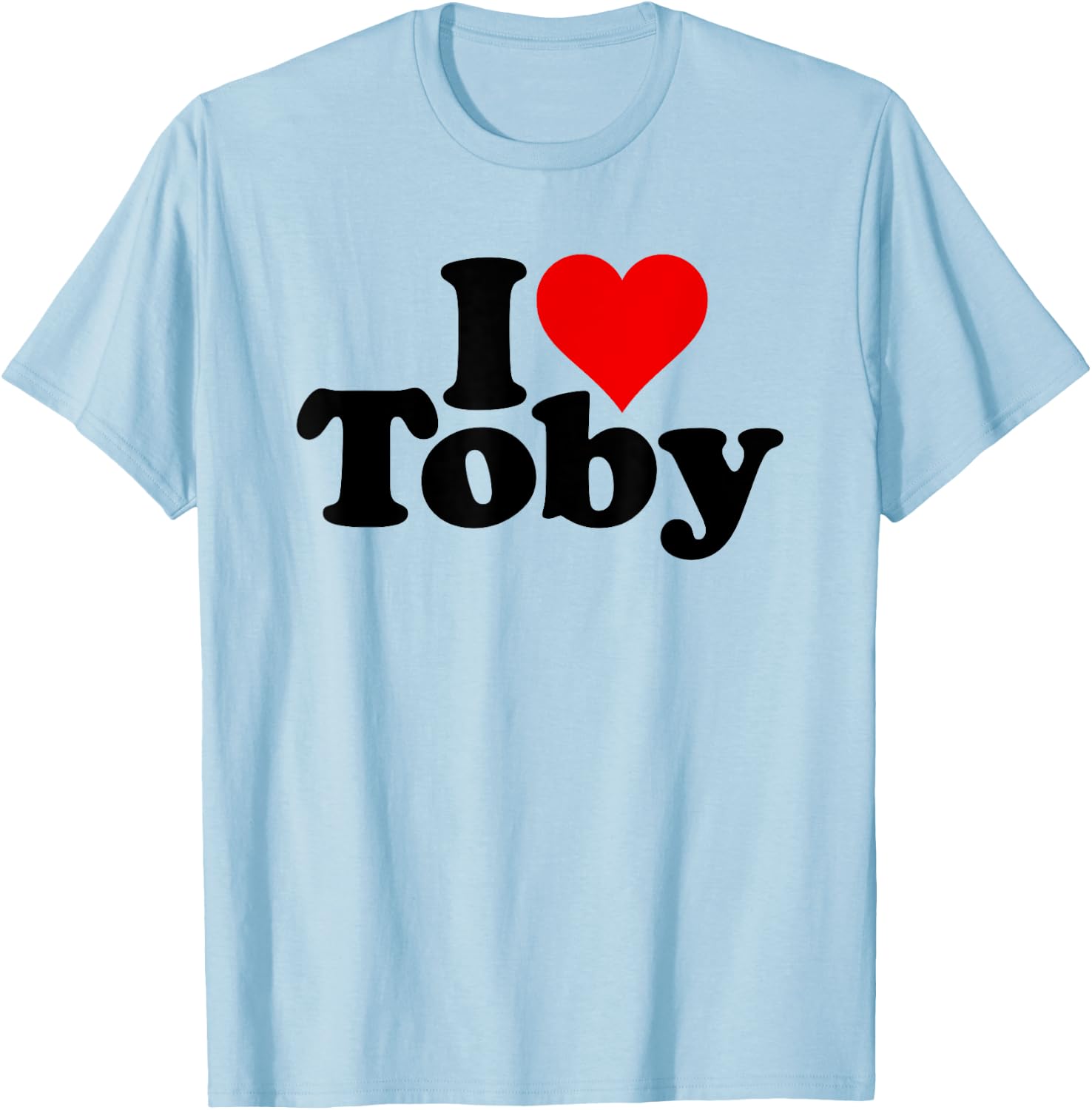 I Love Heart Toby Tobias T-Shirt - T-Shirt | Light Blue