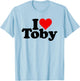 I Love Heart Toby Tobias T-Shirt - T-Shirt | Light Blue
