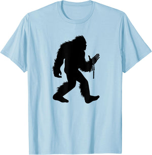 Arm Wrestling Bigfoot Armwrestling Sasquatch Arm Wrestler T-Shirt - T-Shirt | Light Blue