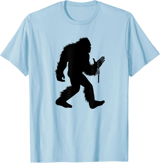Arm Wrestling Bigfoot Armwrestling Sasquatch Arm Wrestler T-Shirt - T-Shirt | Light Blue