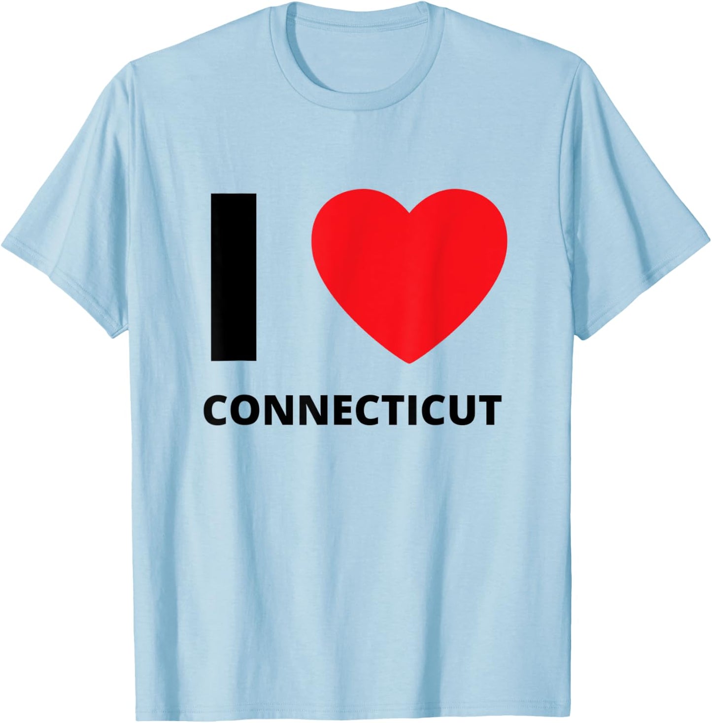 I Love Connecticut Heart CT - Travel Tourist T-Shirt - T-Shirt | Light Blue