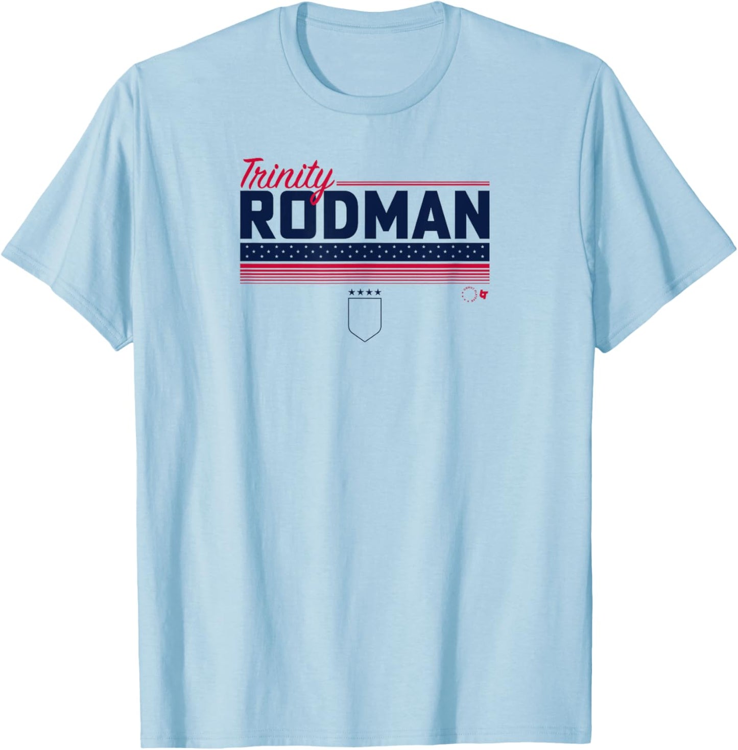 Trinity Rodman Stripe USWNTPA - USA Soccer T-Shirt - T-Shirt | Light Blue