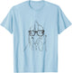 Vintage Hipster Chicken Spectacles Rooster Eye Glasses Gift T-Shirt - T-Shirt | Light Blue