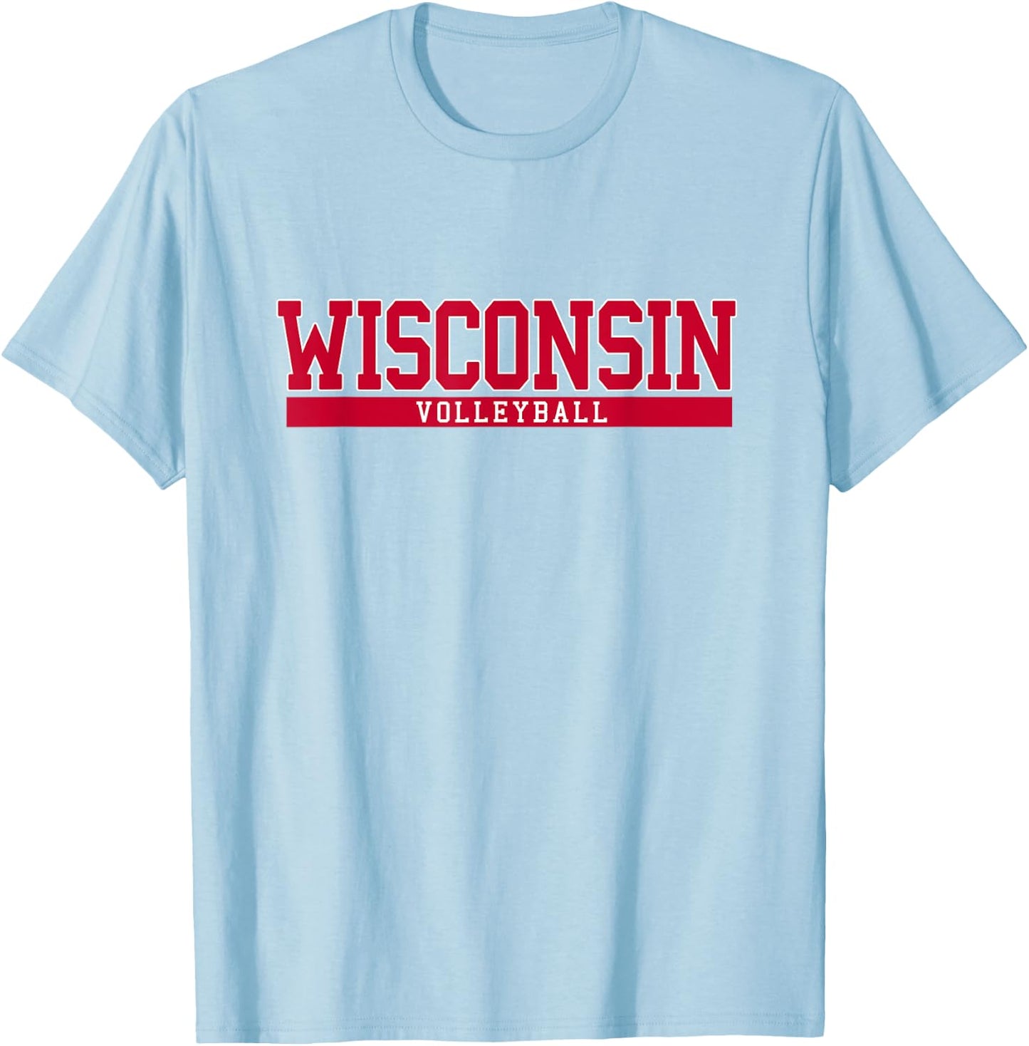 Wisconsin Volleyball T-Shirt - T-Shirt | Light Blue