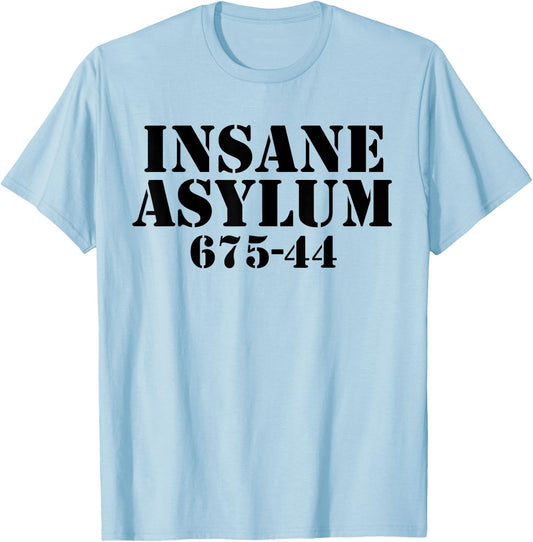 Funny Easy Lazy Halloween INSANE ASYLUM PRISON Costume Gift T-Shirt - T-Shirt | Light Blue