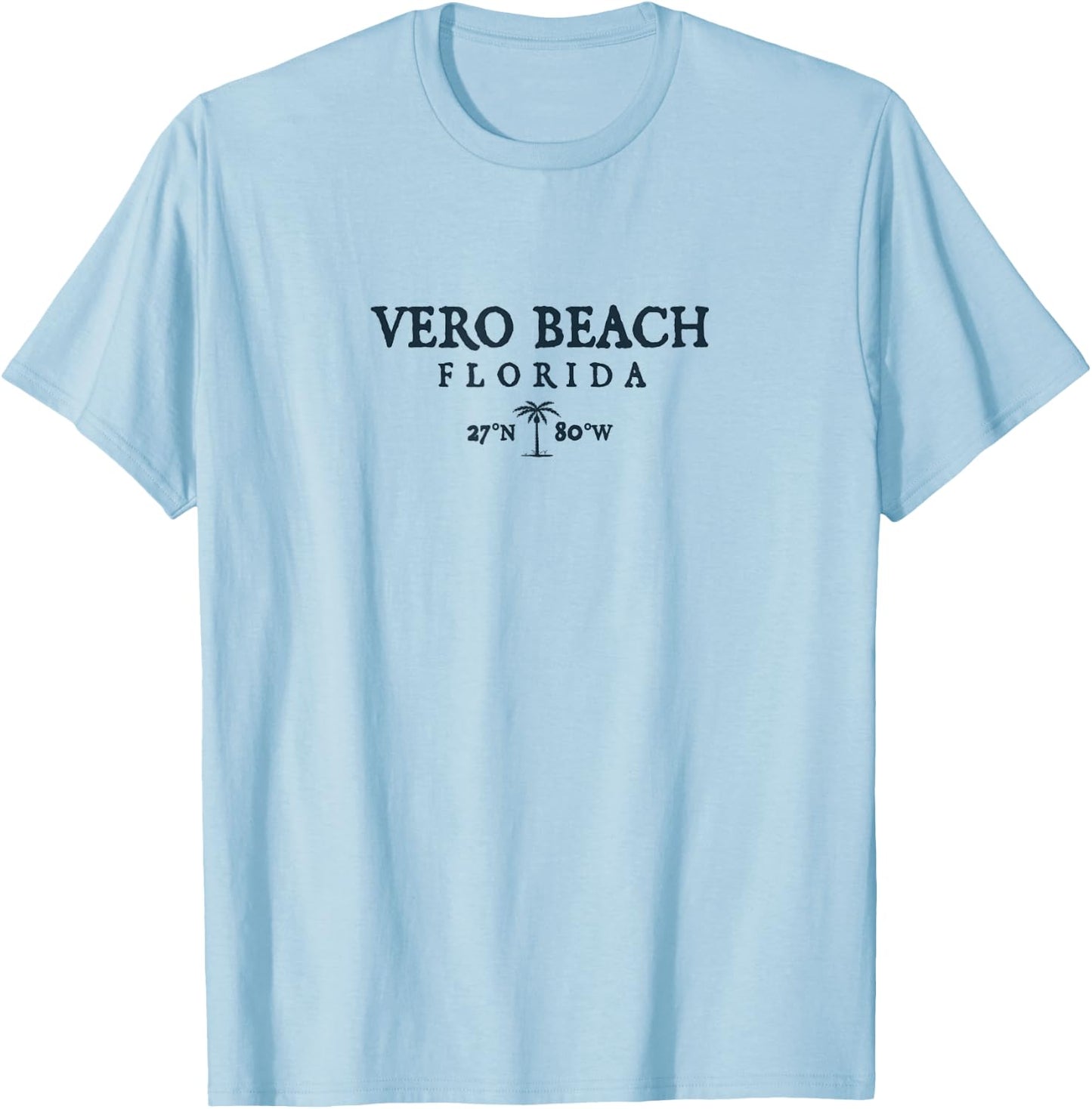 Vero Beach Florida Palm Tree Surf Beach Gift Men Women T-Shirt - T-Shirt | Light Blue