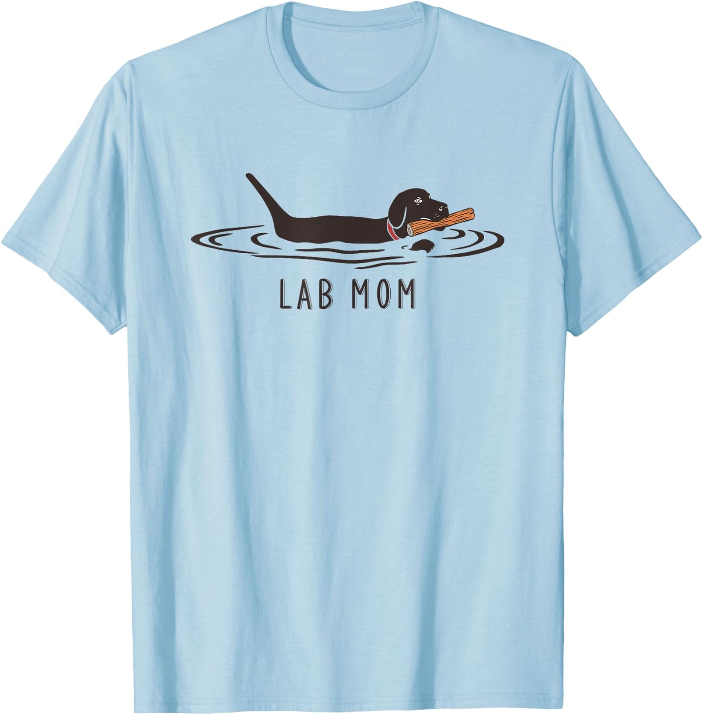 Lab Mom Labrador Retriever Dog Owner Mother T-Shirt - T-Shirt | Light Blue
