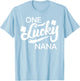 St Patricks Day A Happy Nana Shamrock Irish Gesc T-Shirt - T-Shirt | Light Blue