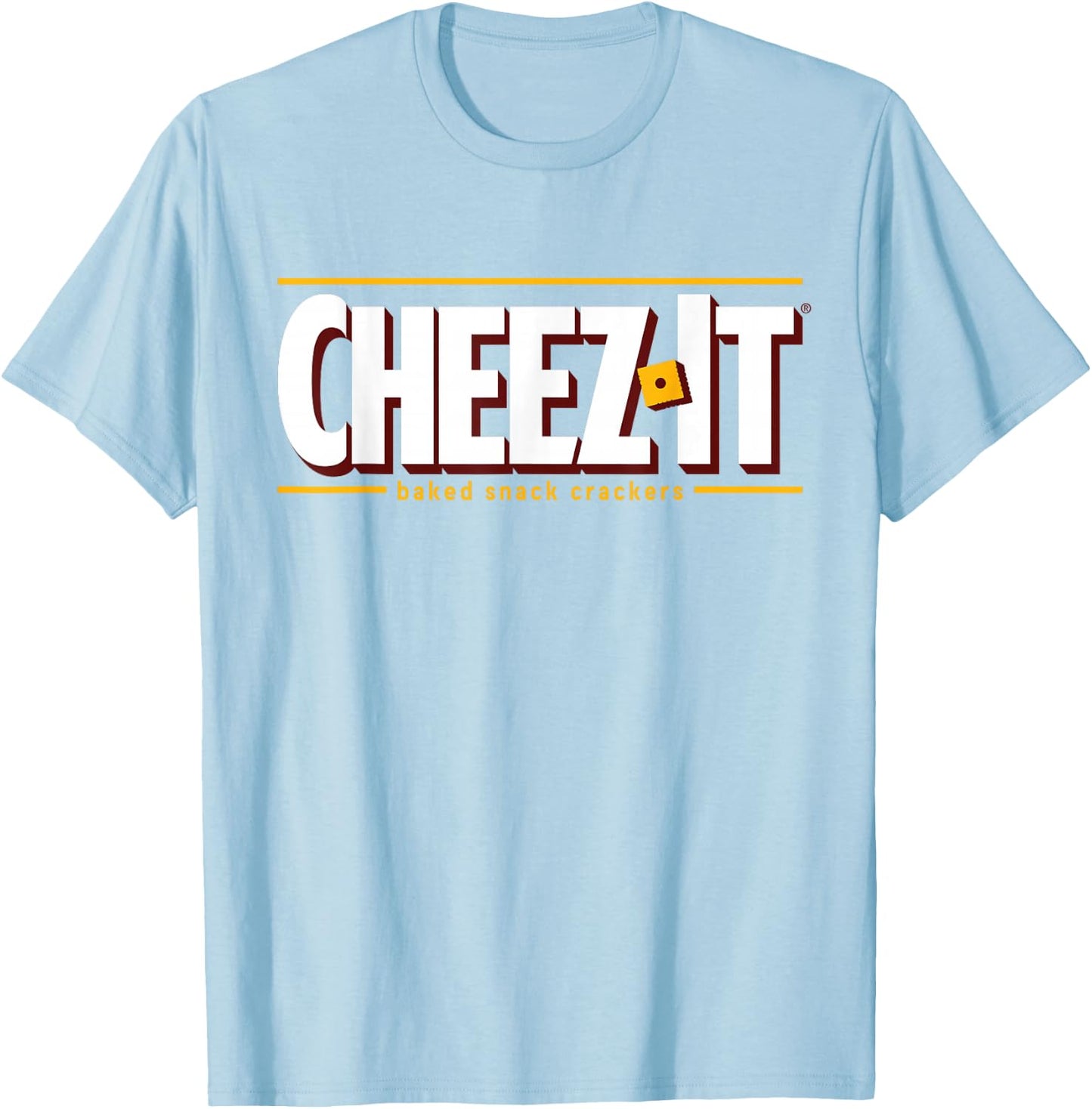 Kellogg's Cheez-It Logo , Men's Exercise and Fitness, , Short Sleeve, Red, X-Small T-Shirt - T-Shirt | Light Blue