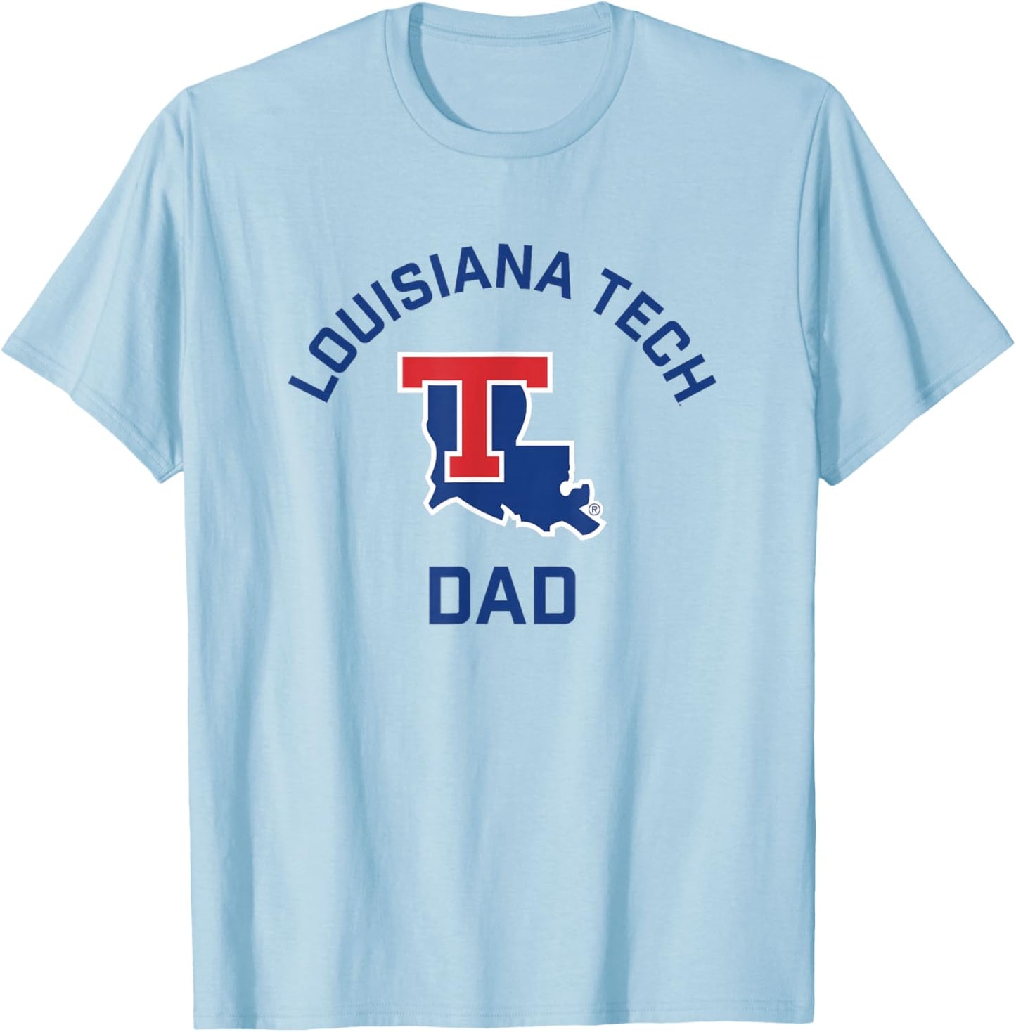 Louisiana Tech Bulldogs Arched Dad T-Shirt - T-Shirt | Light Blue