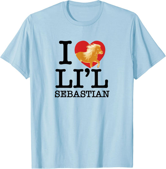 I Heart Li'l Sebastian Pony Love Little Horse Fan T-Shirt - T-Shirt | Light Blue