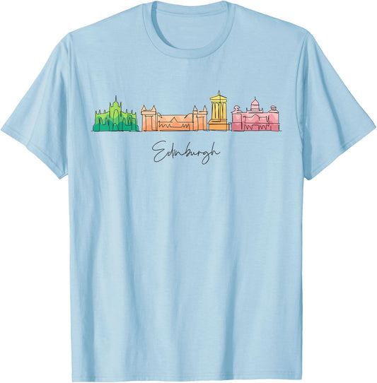 Travel Europe Scotland Edinburgh United Kingdom Vacation T-Shirt - T-Shirt | Light Blue
