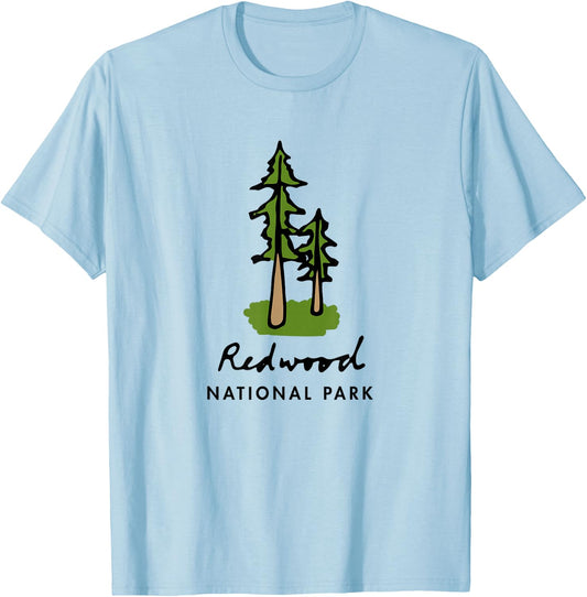 Family Vacation Design - Retro Redwood National Park T-Shirt - T-Shirt | Light Blue