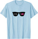 Pretty in Pink Sunglasses Logo T-Shirt - T-Shirt | Light Blue