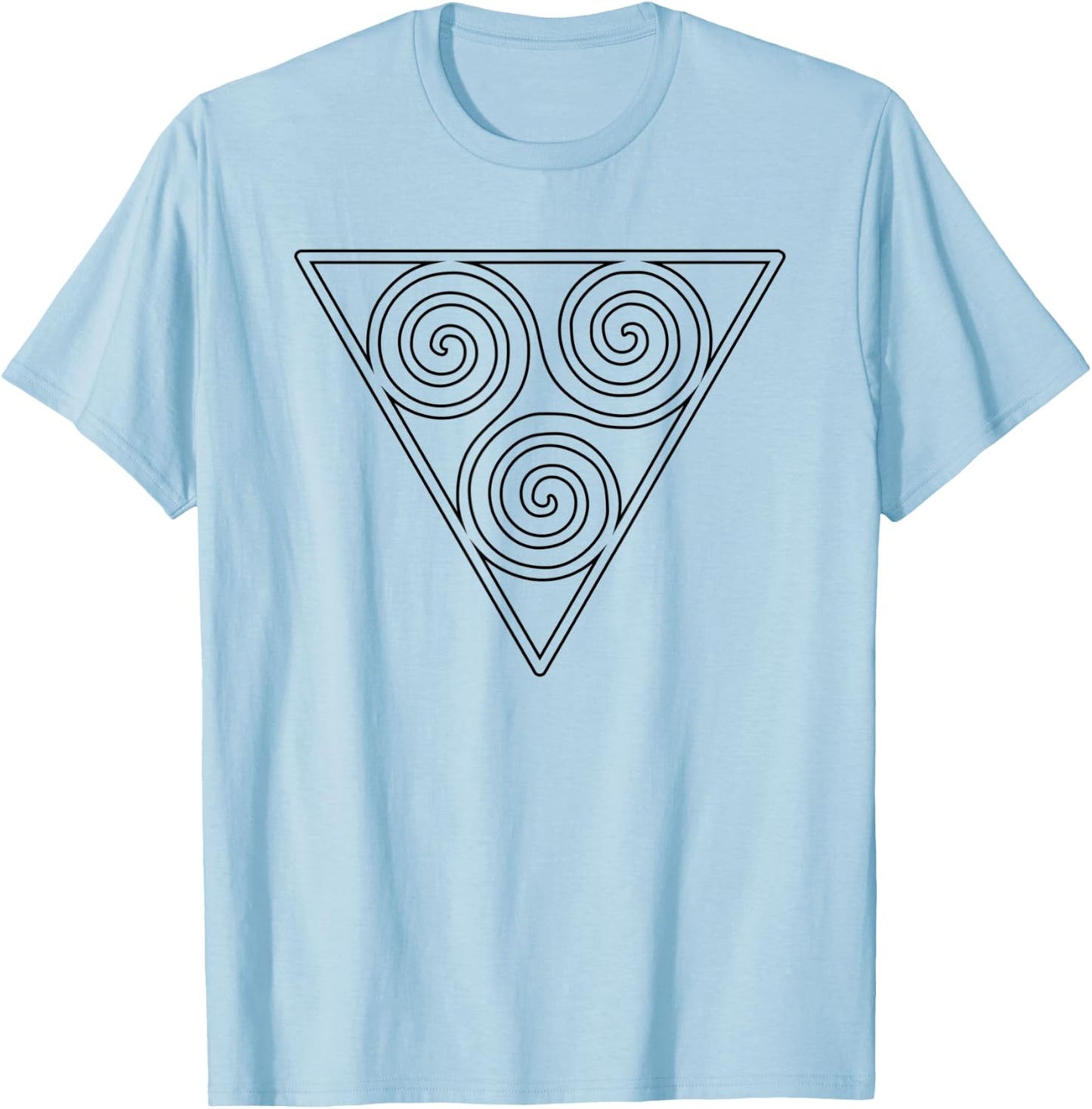 Celtic Symbol - Triskele - Triple Spiral In Triangle 2 T-Shirt - T-Shirt | Light Blue