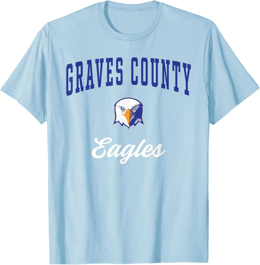 Graves County High School Eagles T-Shirt - T-Shirt | Light Blue