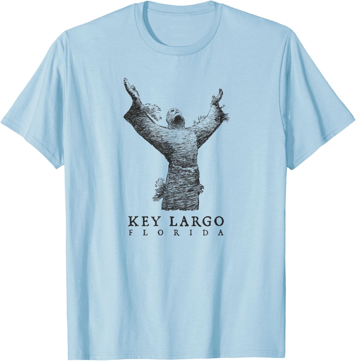 Key Largo - Christ of the Abyss - Scuba Diving Pennekamp T-Shirt - T-Shirt | Light Blue