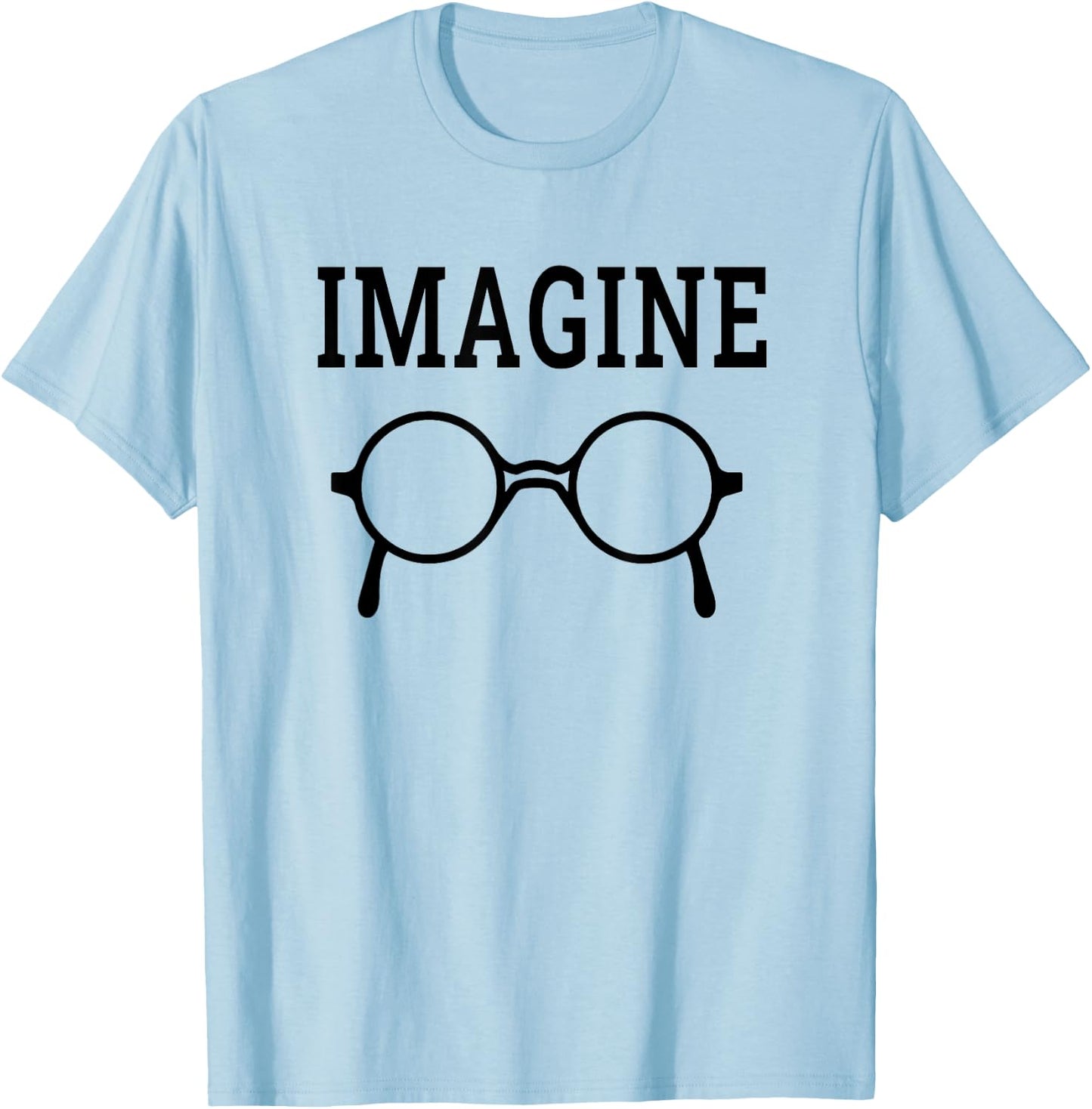 Imagine Peaceful Lennon Glasses No War Peace Vintage Gift T-Shirt - T-Shirt | Light Blue