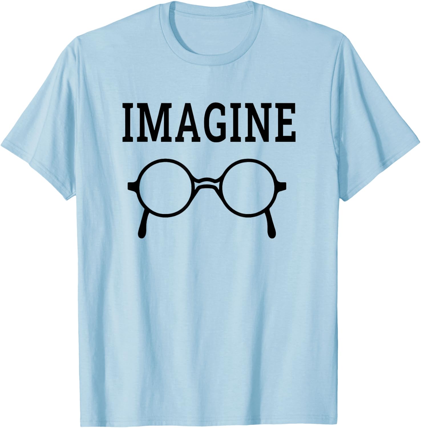 Imagine Peaceful Lennon Glasses No War Peace Vintage Gift T-Shirt - T-Shirt | Light Blue