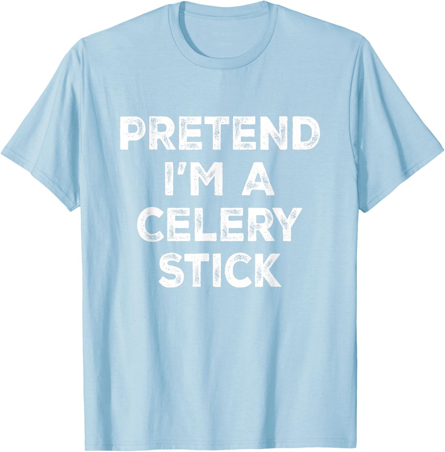 Pretend I'm A Celery Stick Lazy Halloween Costume T-Shirt - T-Shirt | Light Blue