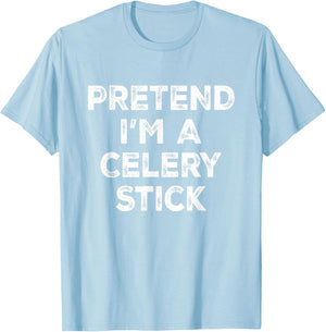 Pretend I'm A Celery Stick Lazy Halloween Costume T-Shirt - T-Shirt | Light Blue