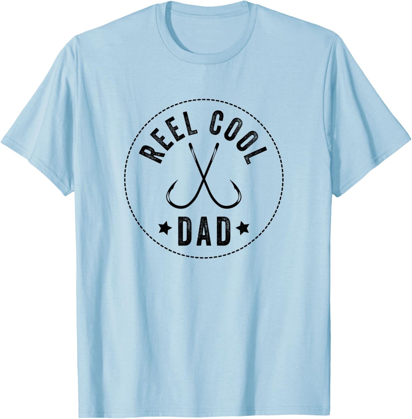 Reel Cool Dad, Dads Who Fish, Fisherman T-Shirt - T-Shirt | Light Blue