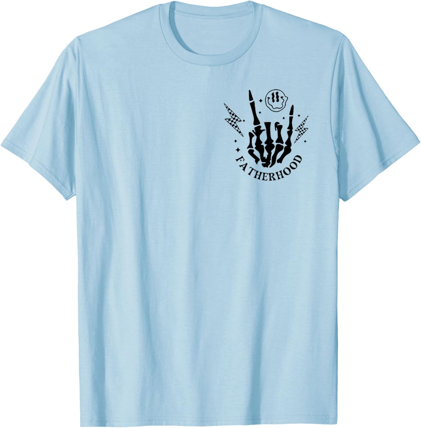 Just A Dad Who Always Come Back With The Milk 2 Sided T-Shirt - T-Shirt | Light Blue