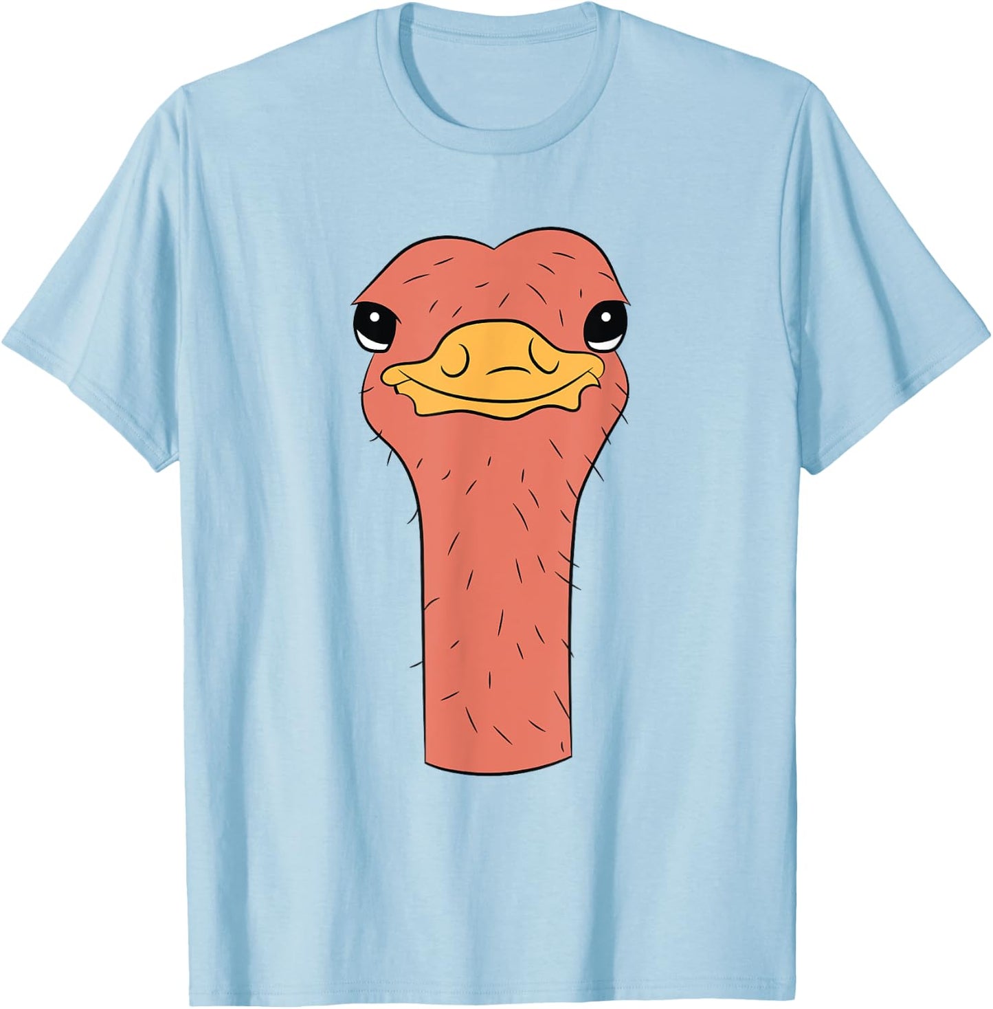 Ostrich Head Ostrich Funny Ostrich Costume T-Shirt - T-Shirt | Light Blue