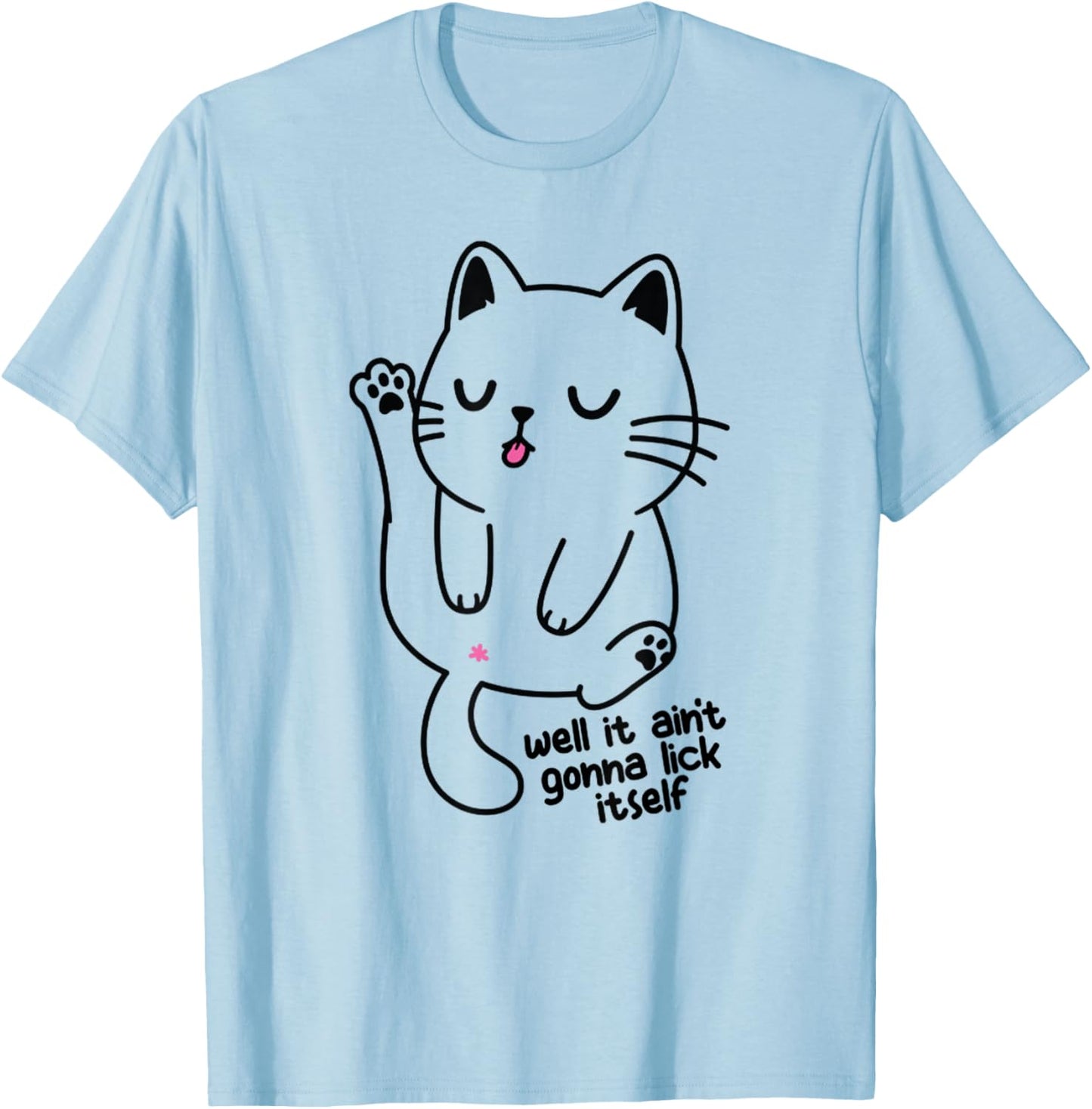 Funny Kitty Butthole Cat Butthole Cat Lover Gifts Men Women T-Shirt - T-Shirt | Light Blue