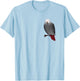 Timneh African Grey Parrot Perching on a Branch T-Shirt - T-Shirt | Light Blue