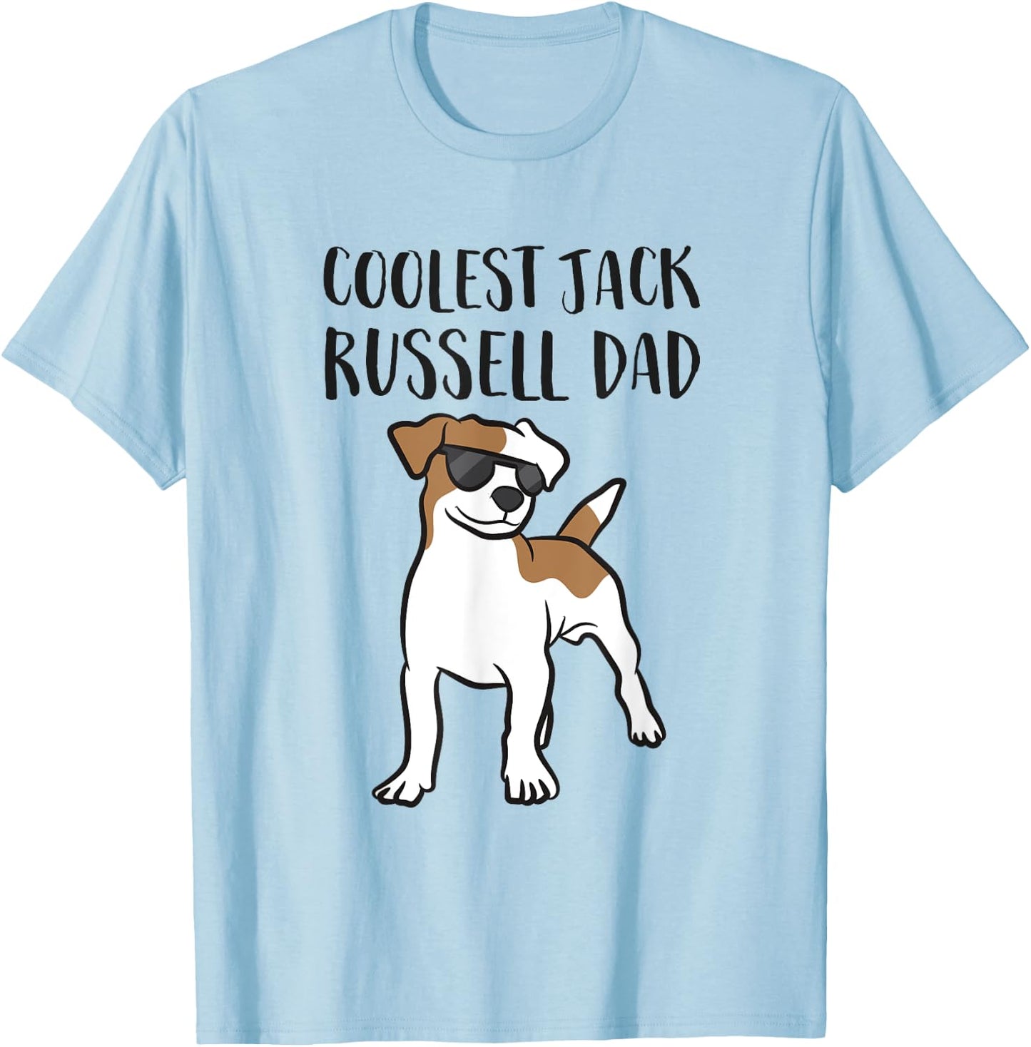 Coolest Jack Russel Dad Father Of Jack Russell Terrier T-Shirt - T-Shirt | Light Blue