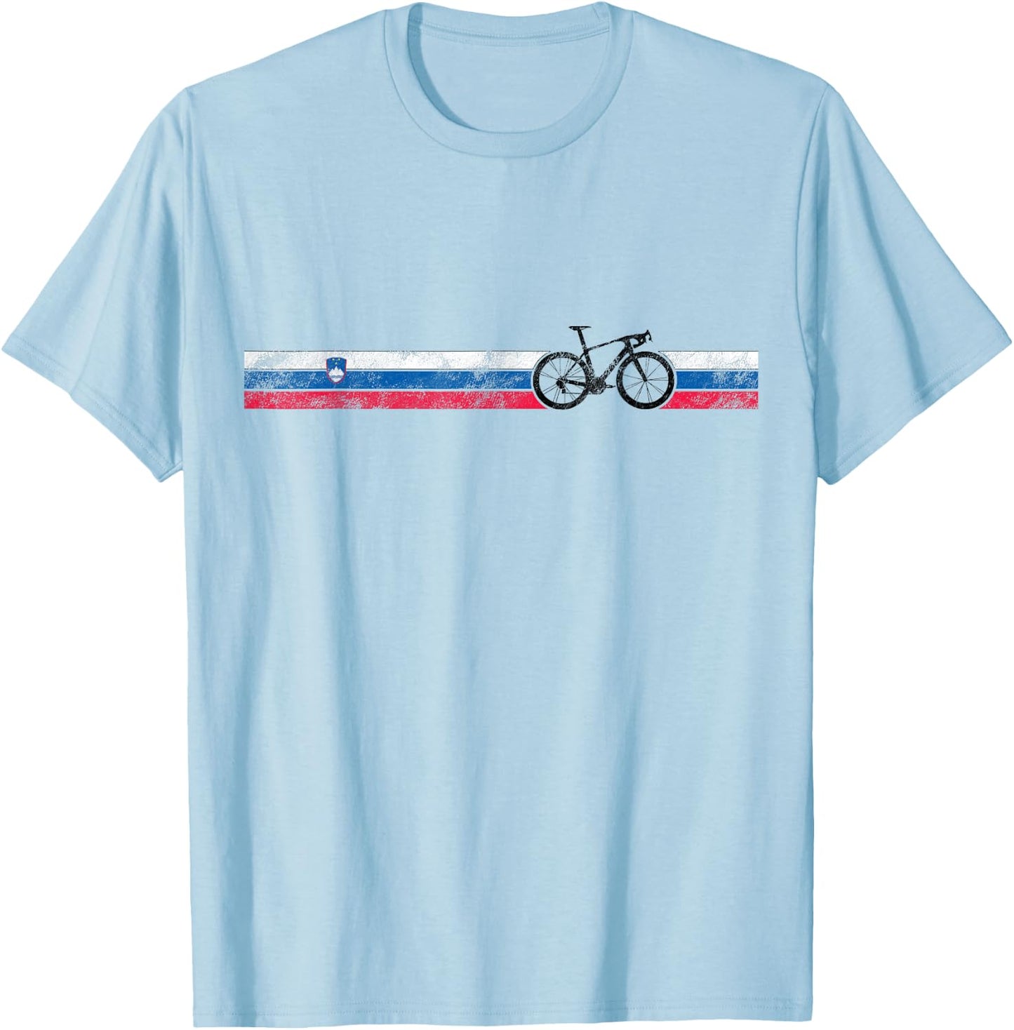 Cyclist Flag Republic Slovenia Slovene Cycling Gift T-Shirt - T-Shirt | Light Blue
