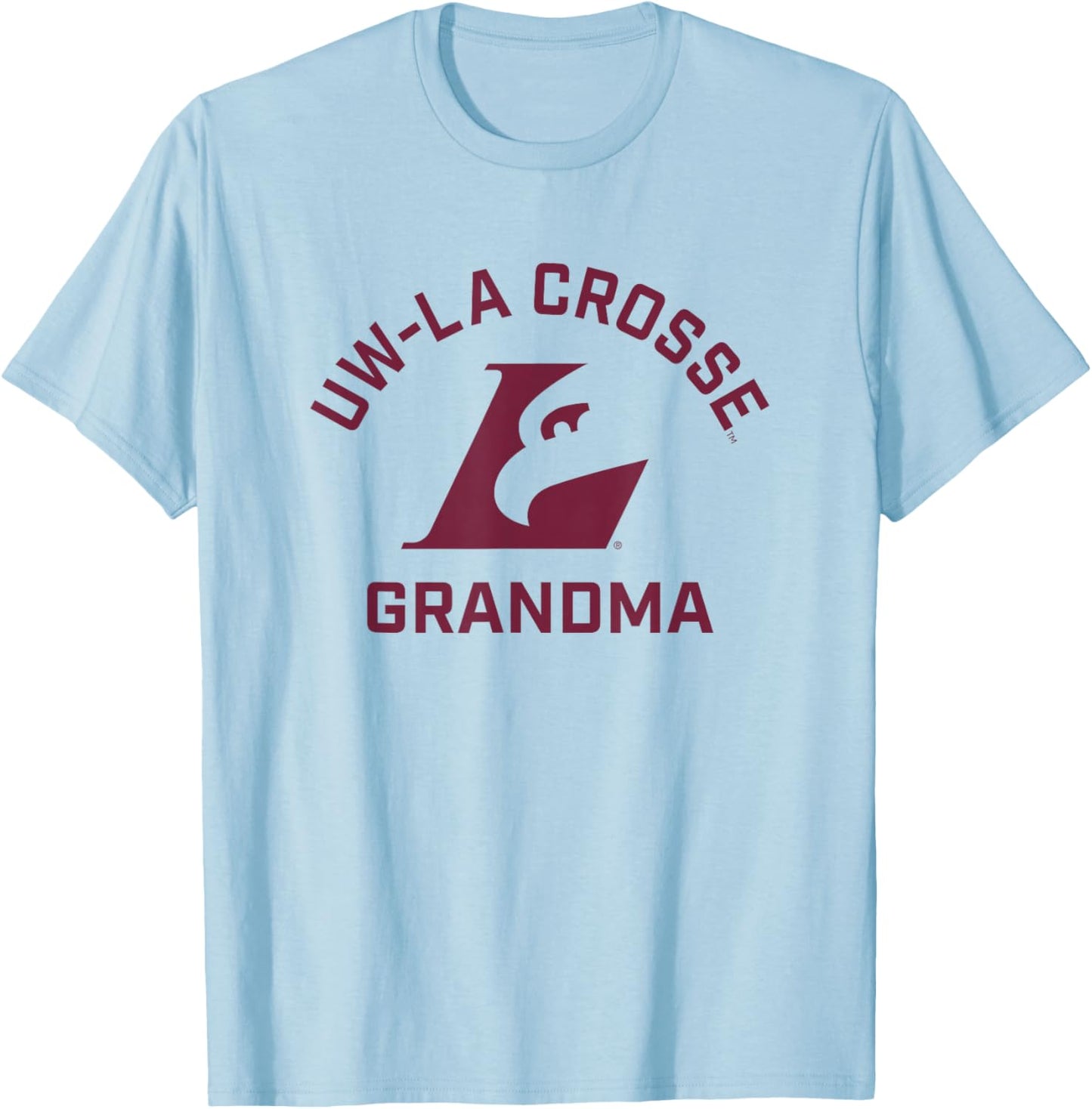 University of Wisconsin-La Crosse Eagles Arched Grandma T-Shirt - T-Shirt | Light Blue