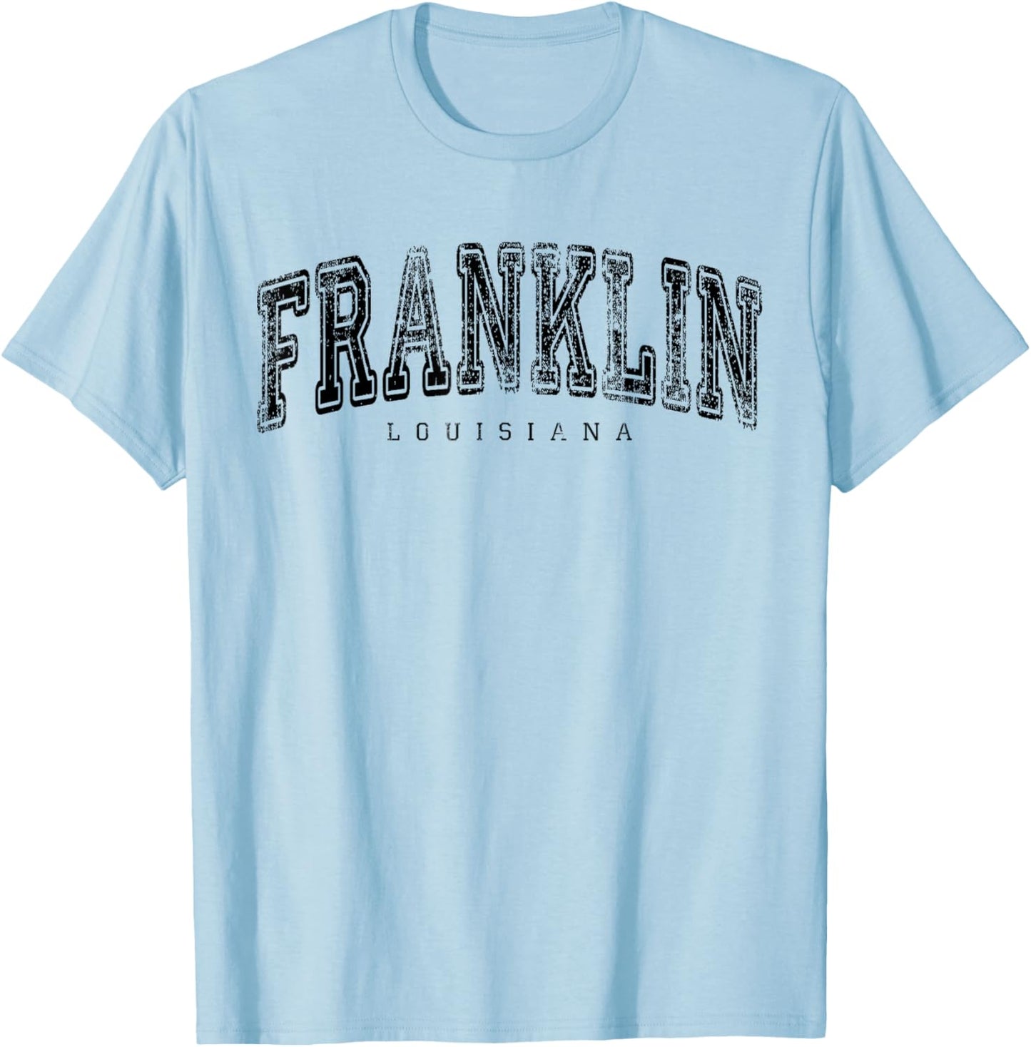 Franklin Louisiana Vintage Retro US City State Travel T-Shirt - T-Shirt | Light Blue