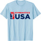 Gymnastics USA Support The Team USA Flag T-Shirt - T-Shirt | Light Blue