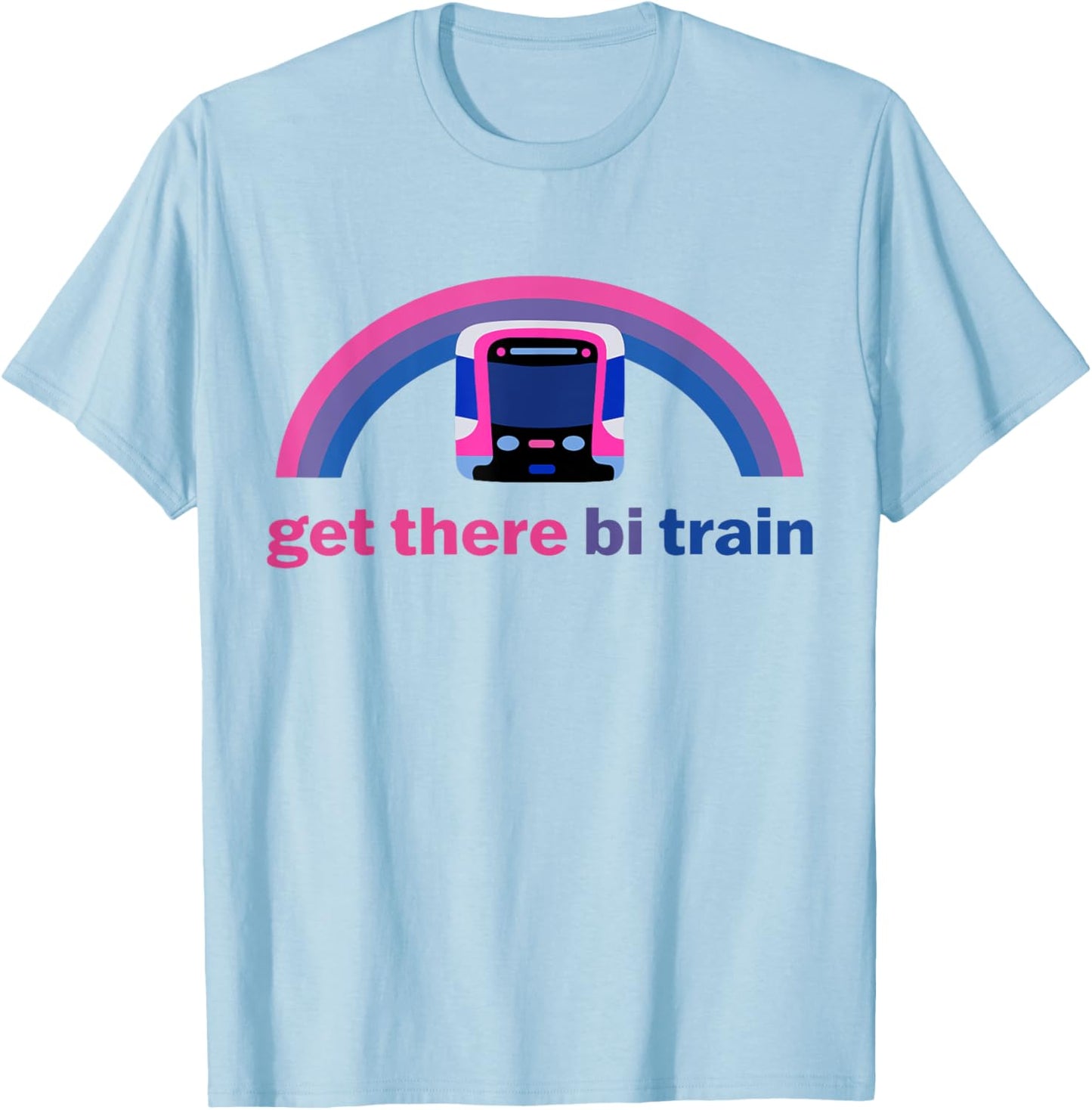Get There Bi Train T-Shirt - T-Shirt | Light Blue