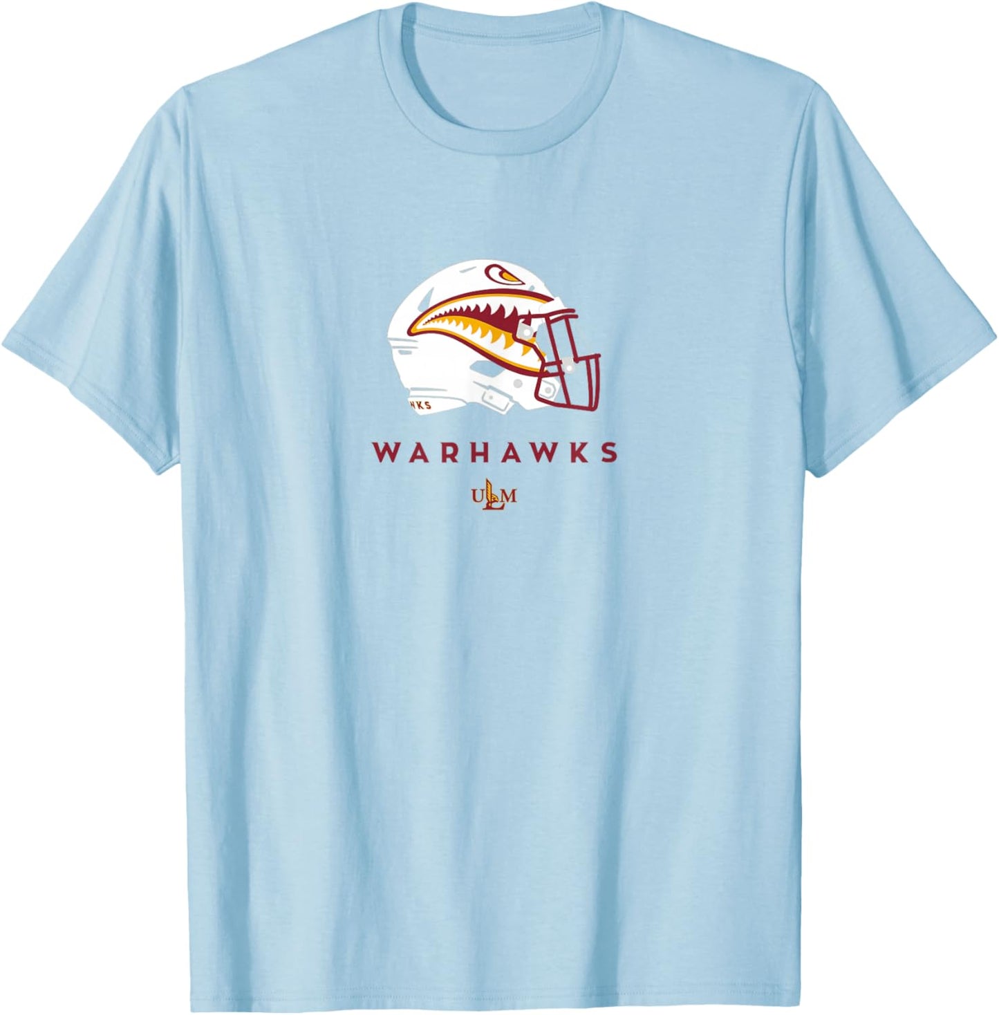 Louisiana Monroe ULM Warhawks All-Season Football Helmet T-Shirt - T-Shirt | Light Blue