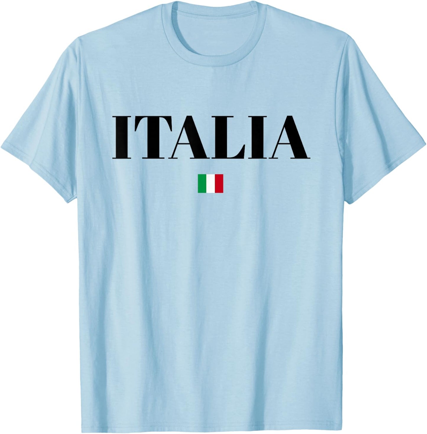 ITALIA Flag ITALY | Men Woman Kids | White ITALIAN T-Shirt - T-Shirt | Light Blue