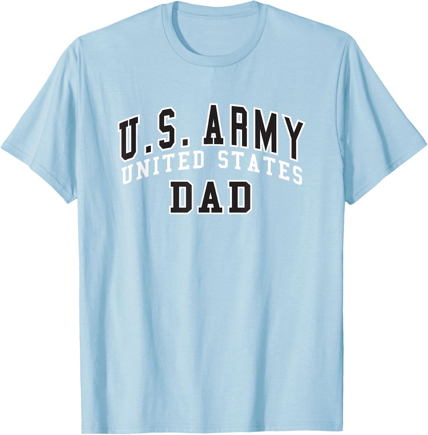 Military Army United States Dad Gray Officially Licensed T-Shirt - T-Shirt | Light Blue