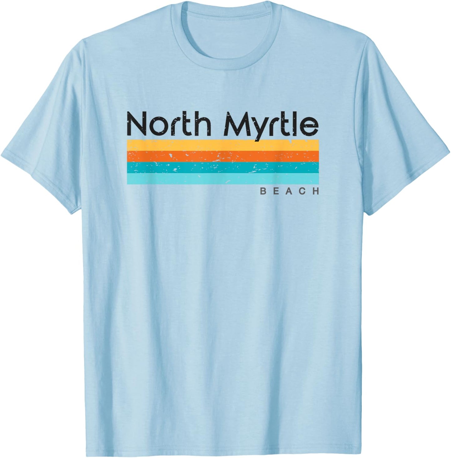 Vintage North Myrtle Beach SC South Carolina Retro Design T-Shirt - T-Shirt | Light Blue