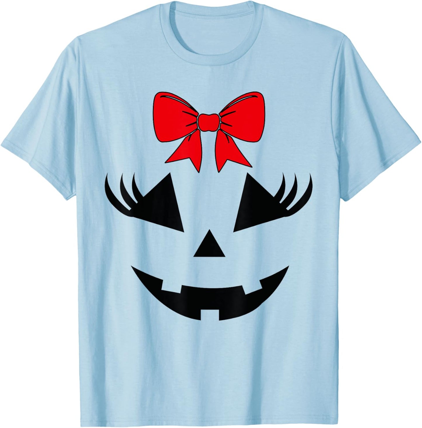 Scary Spooky Jack O Lantern Face Pumpkin Halloween Women T-Shirt - T-Shirt | Light Blue