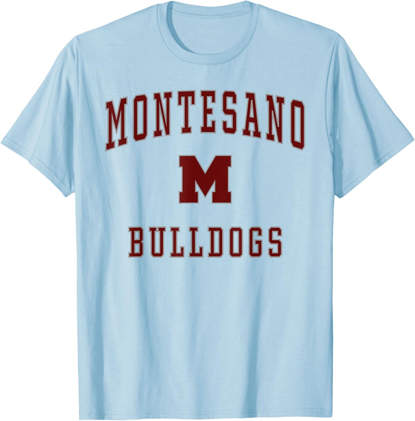 Montesano High School Bulldogs T-Shirt - T-Shirt | Light Blue