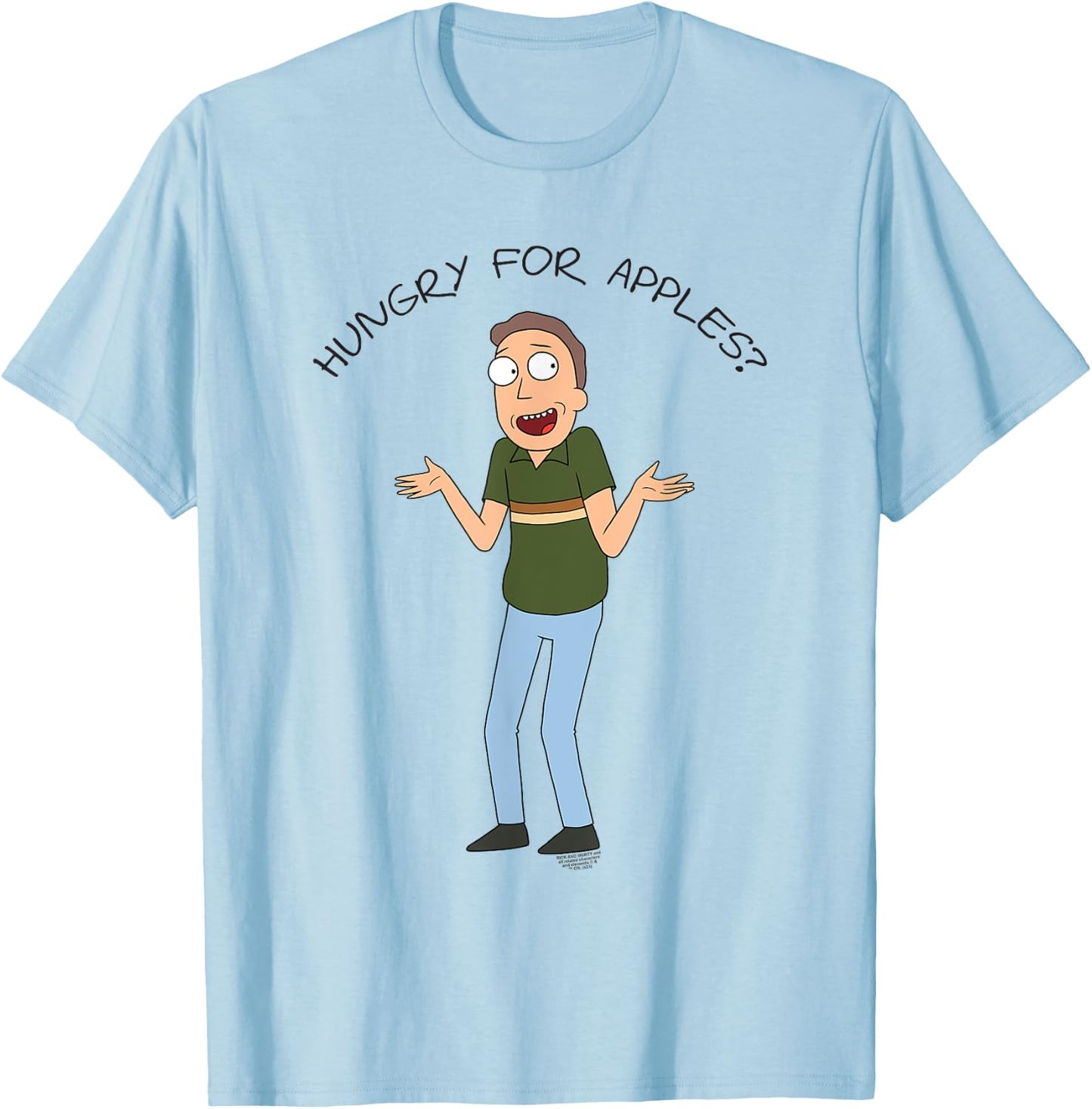 Rick and Morty Hungry For Apples T-Shirt - T-Shirt | Light Blue