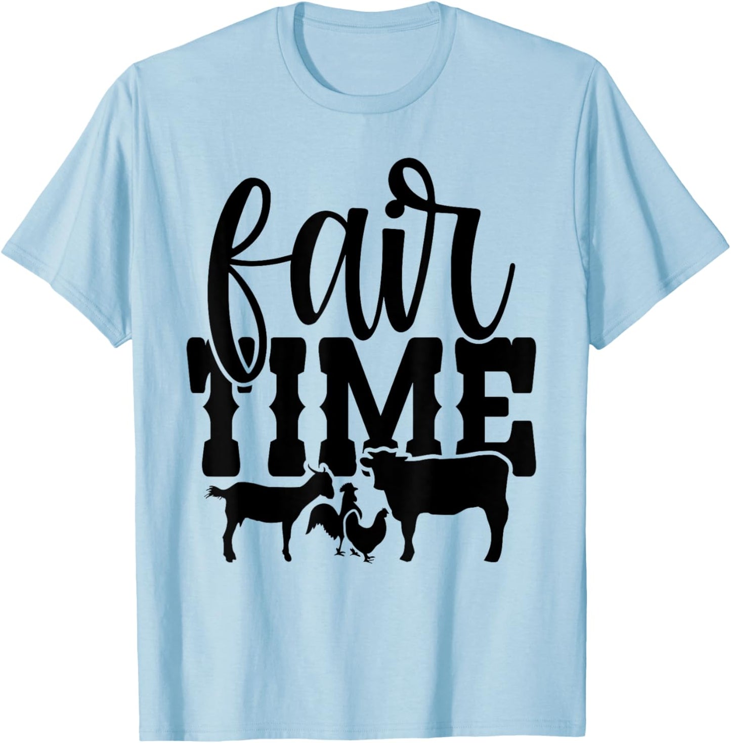 County Fair / State Fair Celebrate Food Summer Livestock T-Shirt - T-Shirt | Light Blue