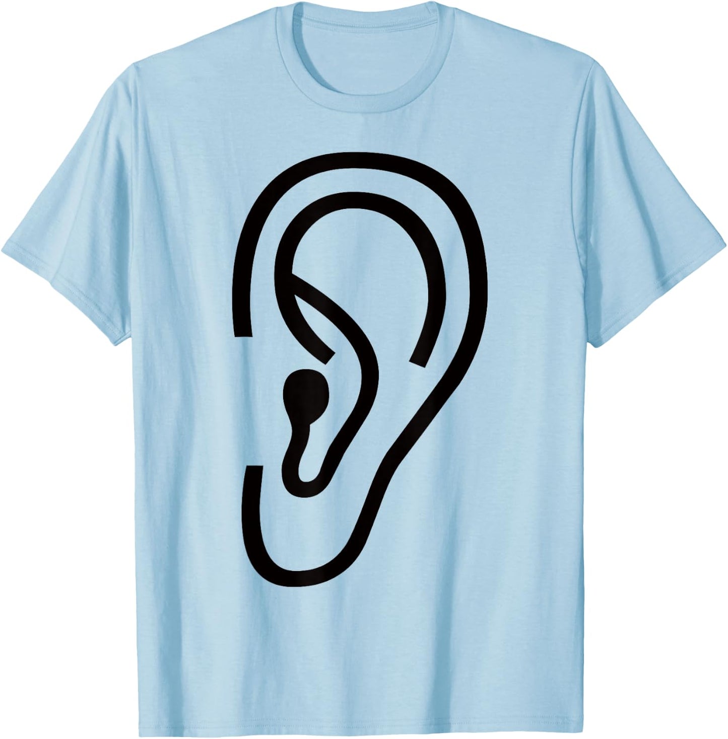 Big Funny Human Ear T-Shirt - T-Shirt | Light Blue
