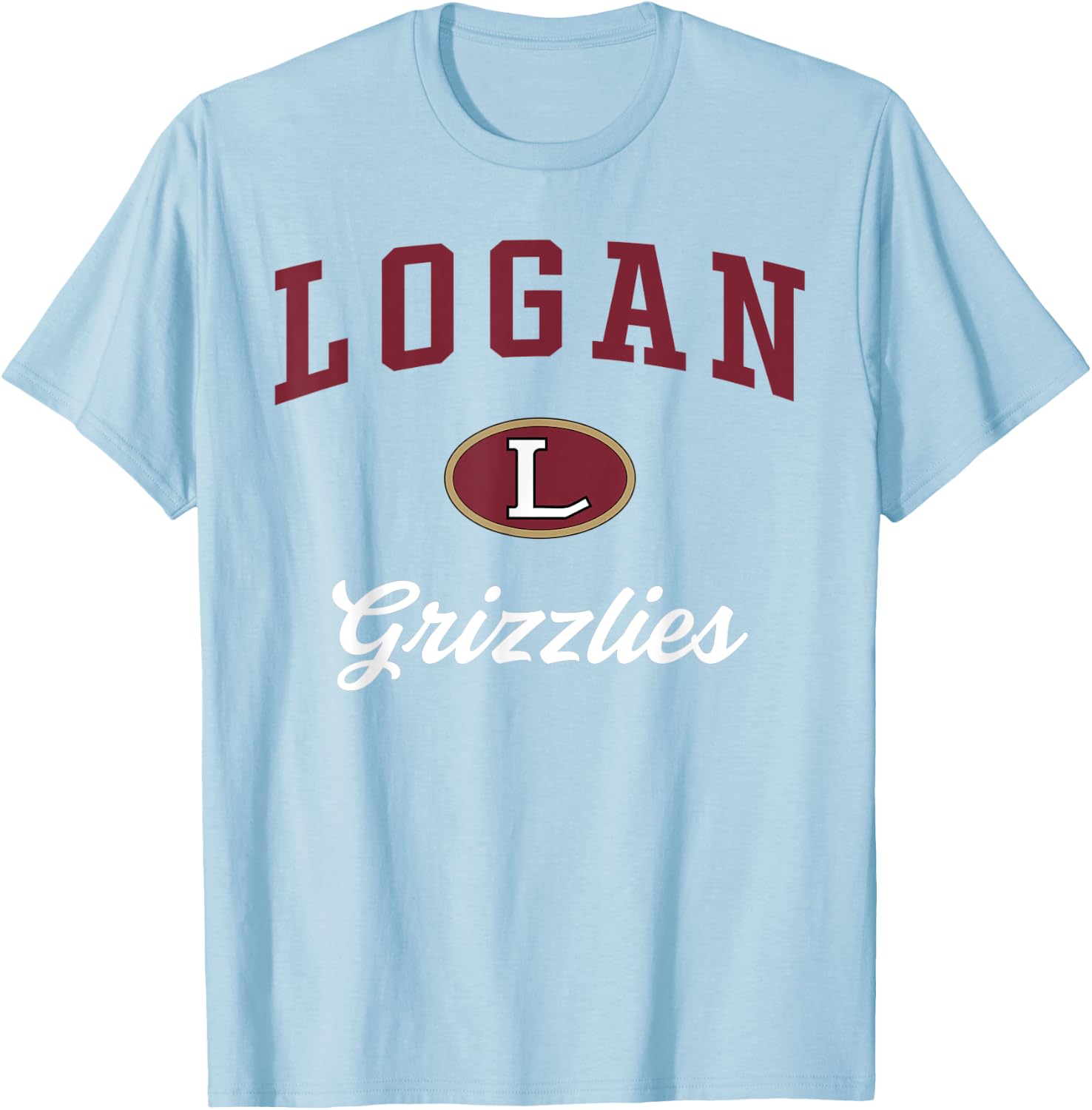 Logan High School Grizzlies T-Shirt - T-Shirt | Light Blue