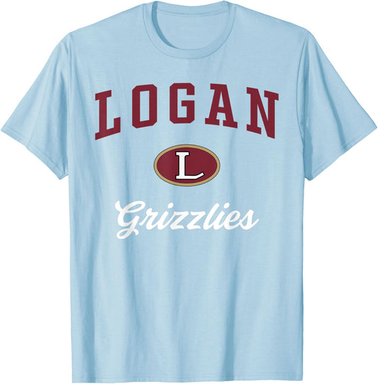 Logan High School Grizzlies T-Shirt - T-Shirt | Light Blue