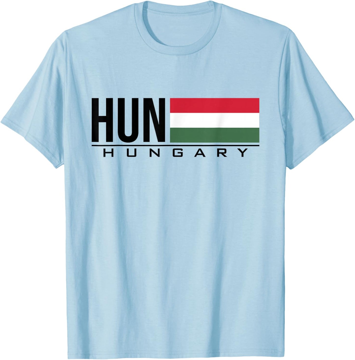 Hungary Flag Hungarian Country Code Hun Sports Games Athlete T-Shirt - T-Shirt | Light Blue